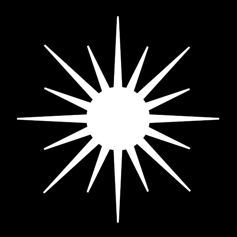 White sun symbol