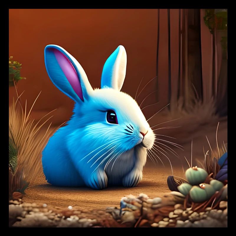 Lapin mignon dans la grotte
