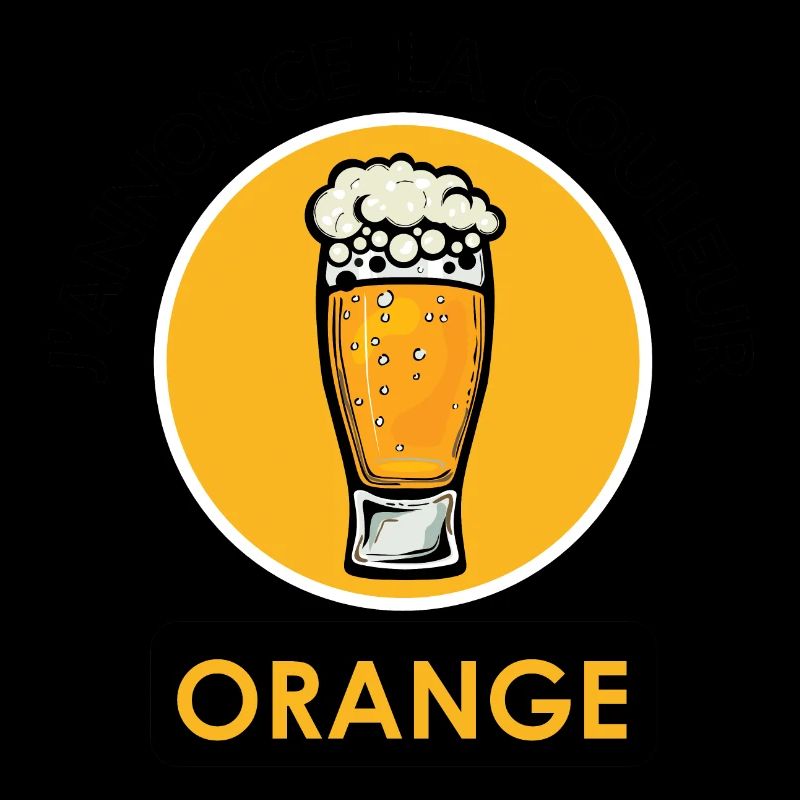 annonce couleur orange biere binouse mousse chope