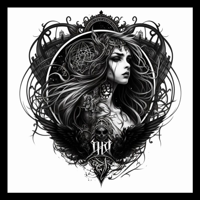 Femme fatale tattoo style