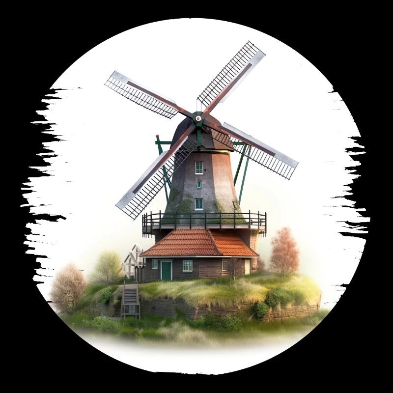Die Windmühlen sind eine Attraktion