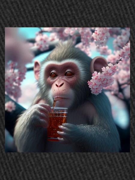 Monkey with drink gift