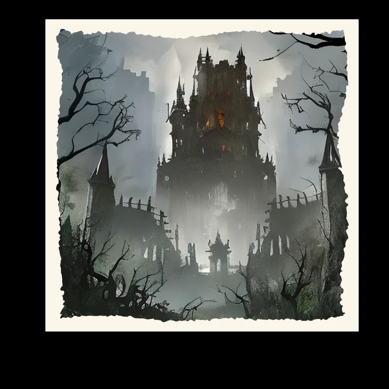 Haunted castle dark atmosphere