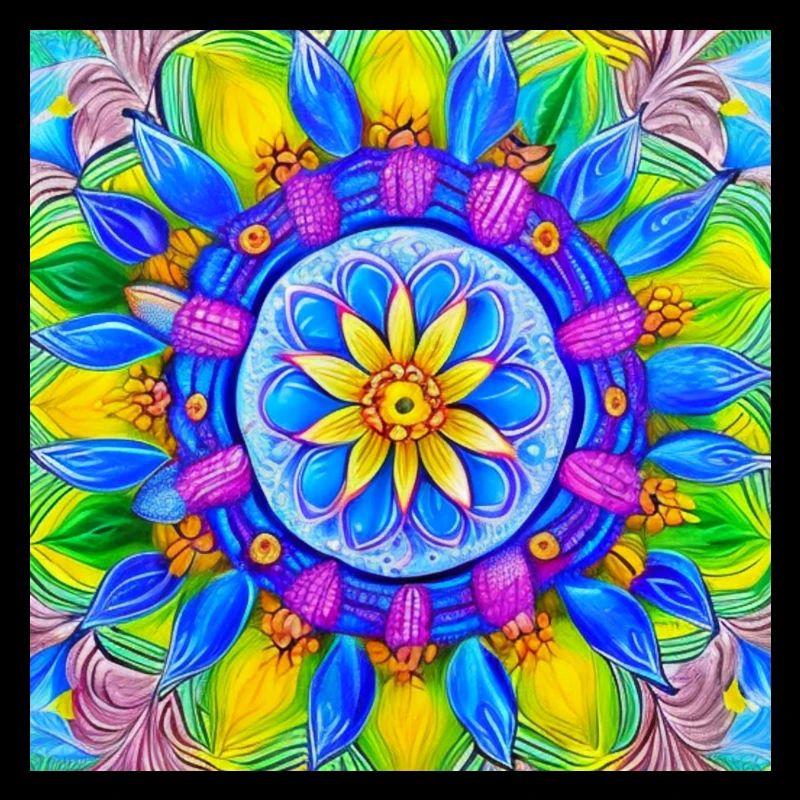 Botanical Mandala Ölgemälde