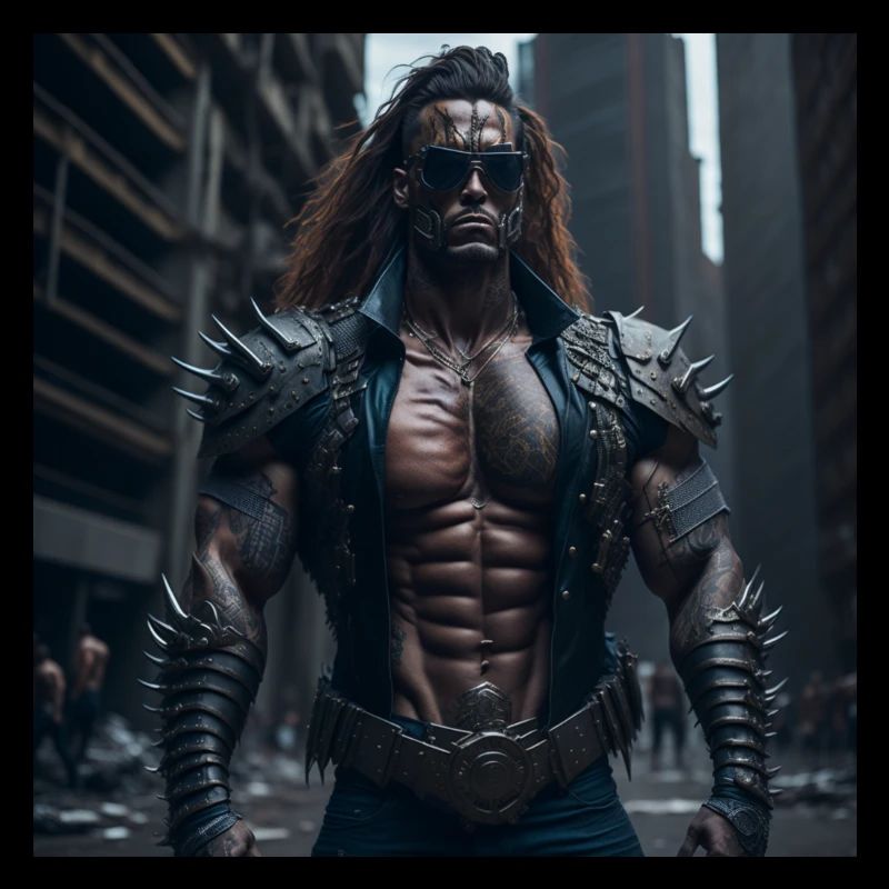 Futur Cyberpunkt Warrior