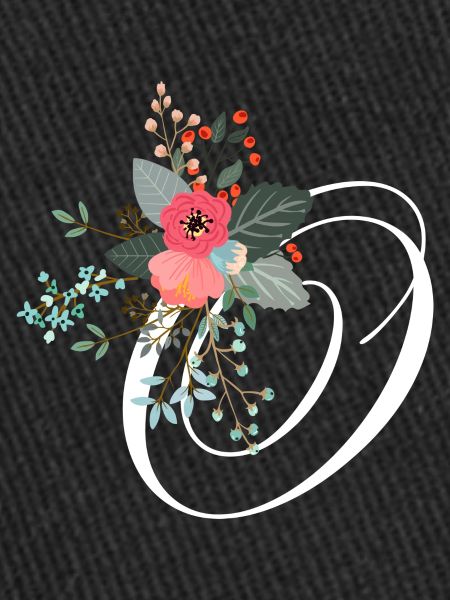 Letter o flowery