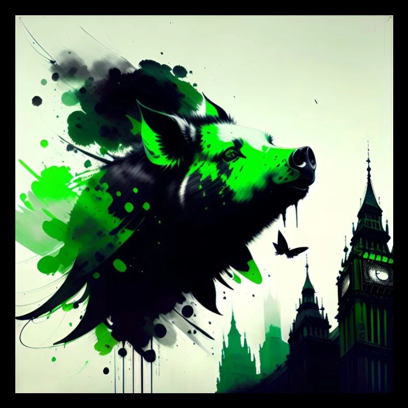 Le cochon vert à Londres
