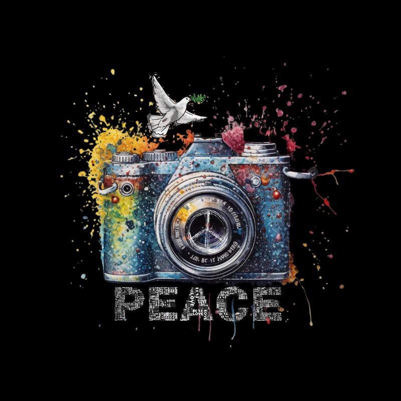 Paint Splash Photo Camera Peace Symbol Press