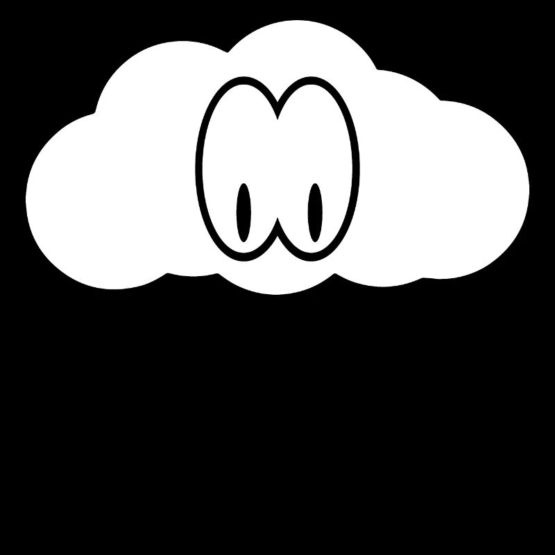 Wolke mit Augen und Blitz/ Wolken Design
