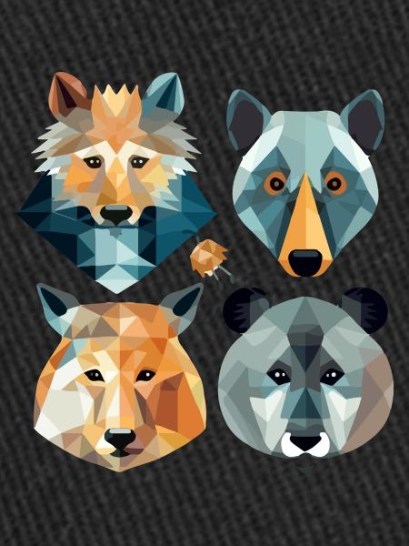 Famille d'animaux géométriques