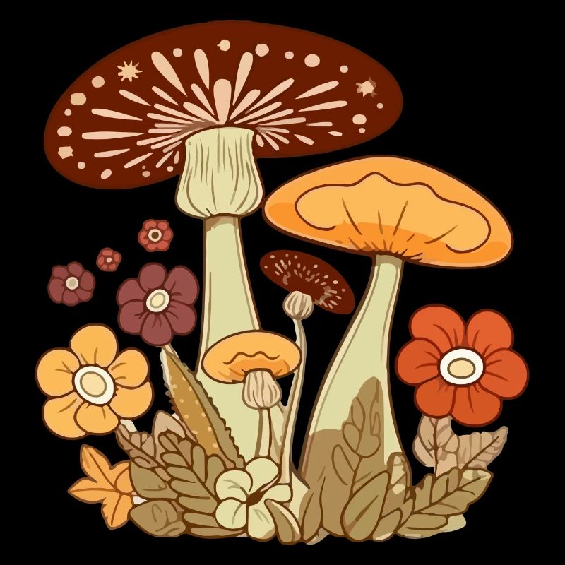 Champignons et fleurs 3