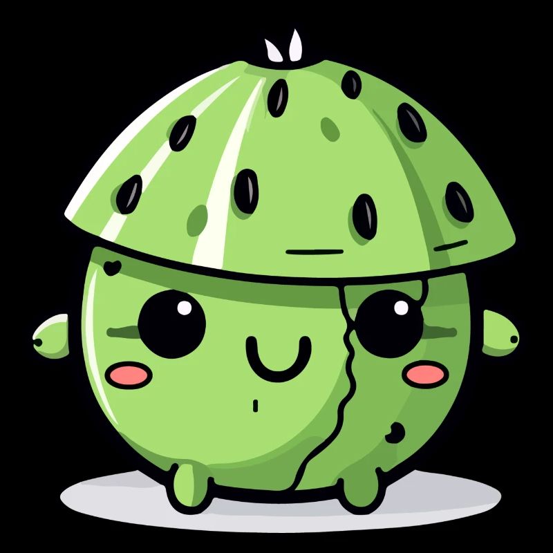 Kawaii green melon