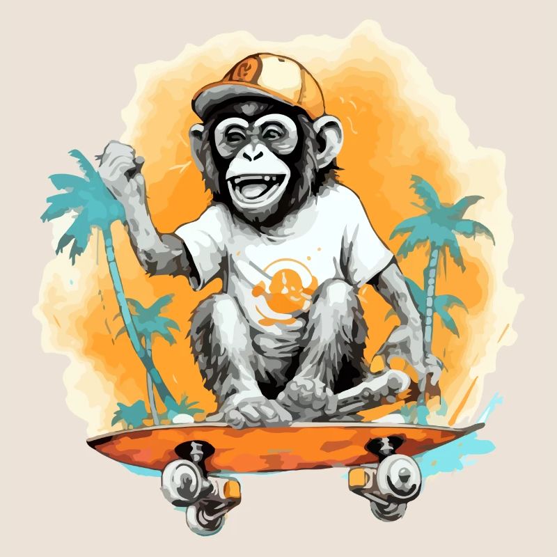 Kiki the skater monkey