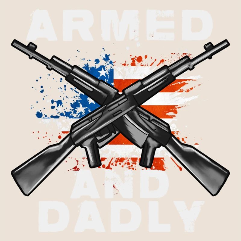 Bewaffnet und väterlich Lustige väterliche Väter