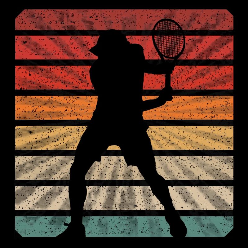 Tennis Retro Sunset - Unik-T-Shirts