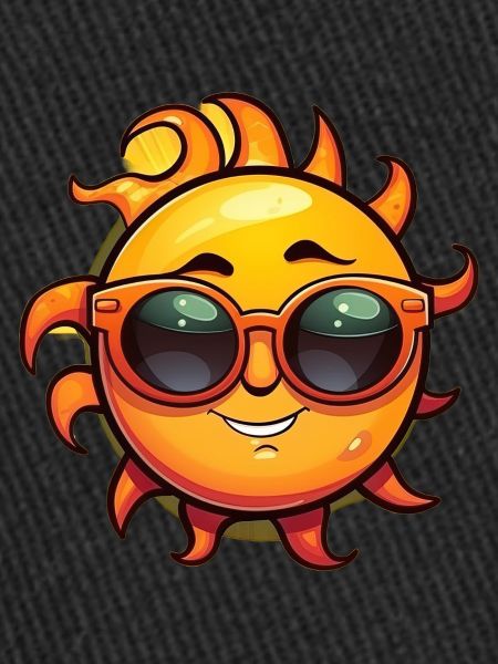 Soleil avec lunettes de soleil