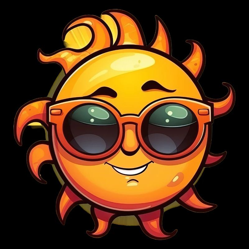Sonne mit Sonnenbrille