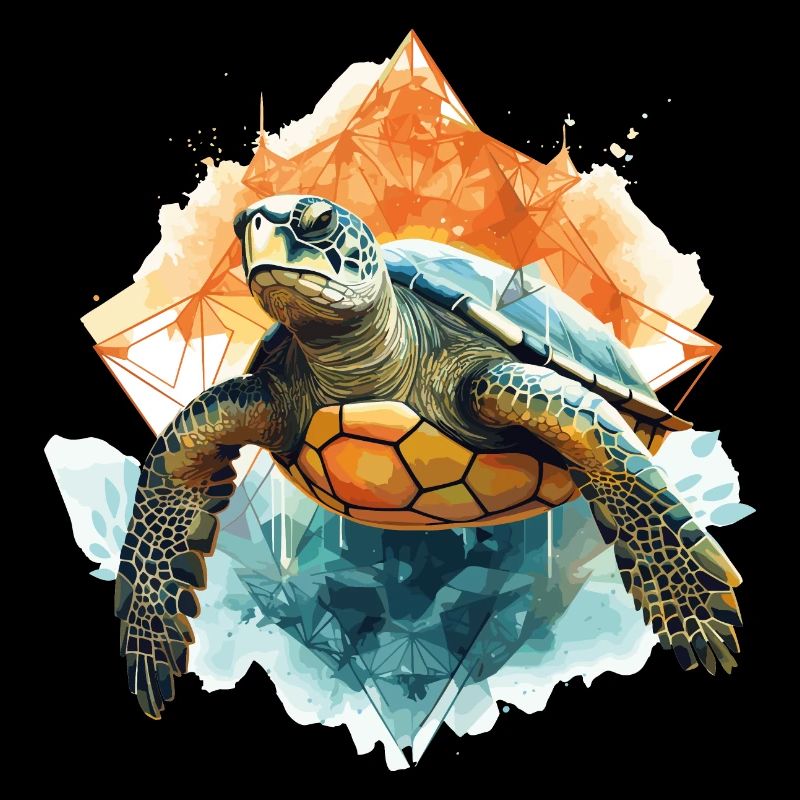 Nature abstraite : mauvais œil de la tortue