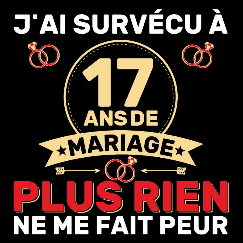 17 Ans De Mariage Noces De Coton Cadeau Mari 17eme
