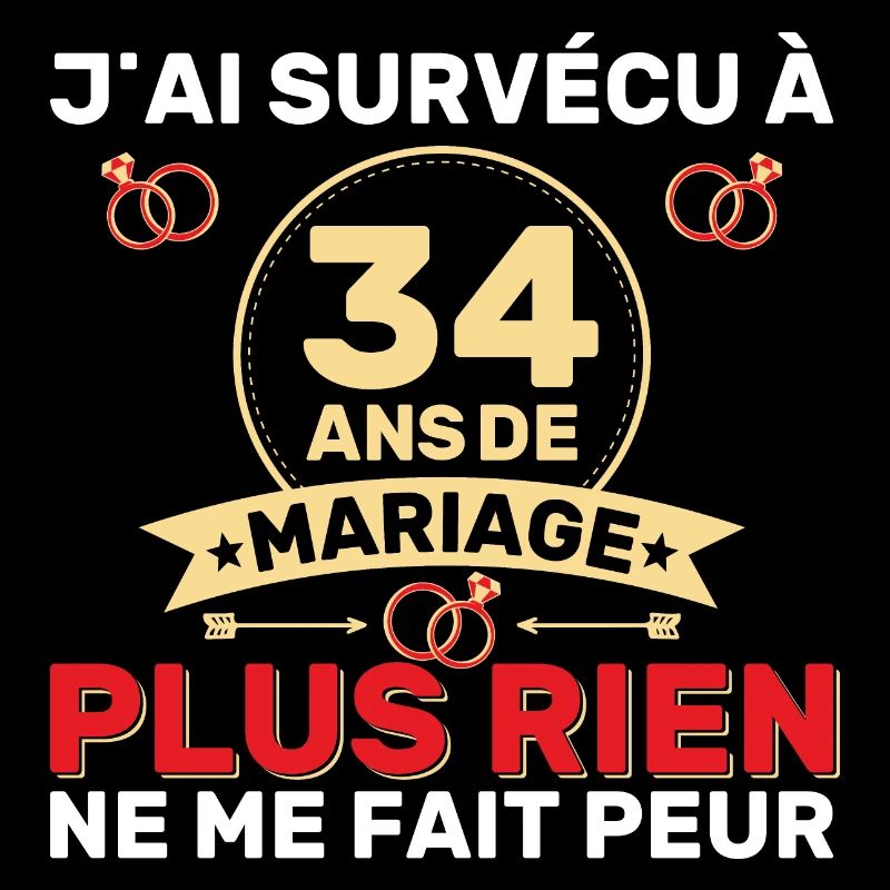 34 Ans De Mariage Noces De Coton Cadeau Mari 34eme