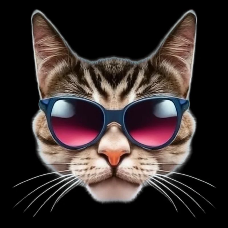 Chat Classe avec Lunettes de Soleil
