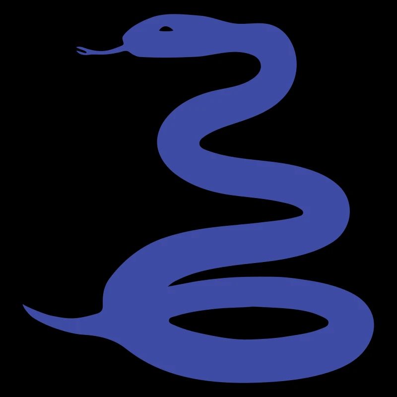 Trigonozepale blaue Schlange