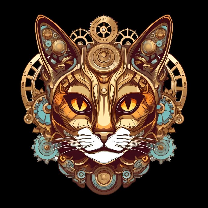 Steampunk Cat Cat Head