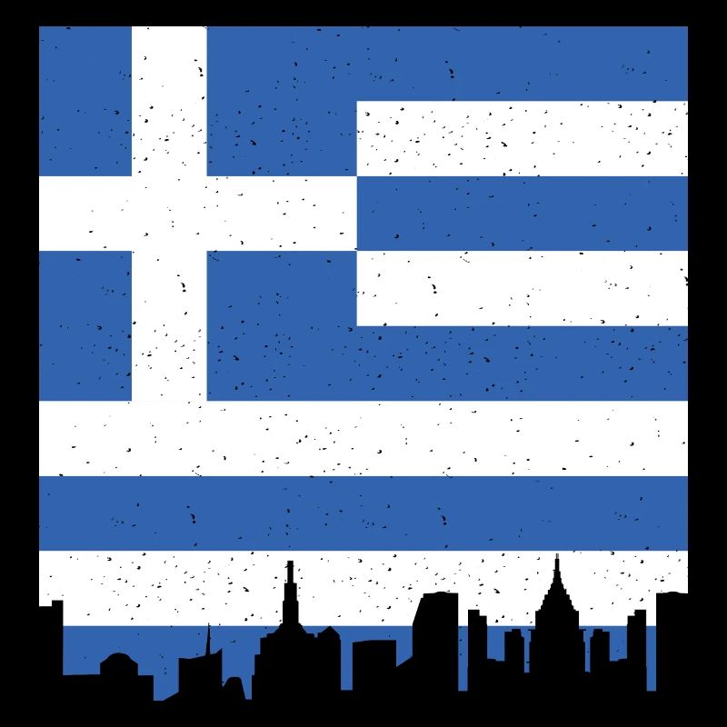Drapeau de la Grèce Hellas Athènes Drapeau de la Grèce
