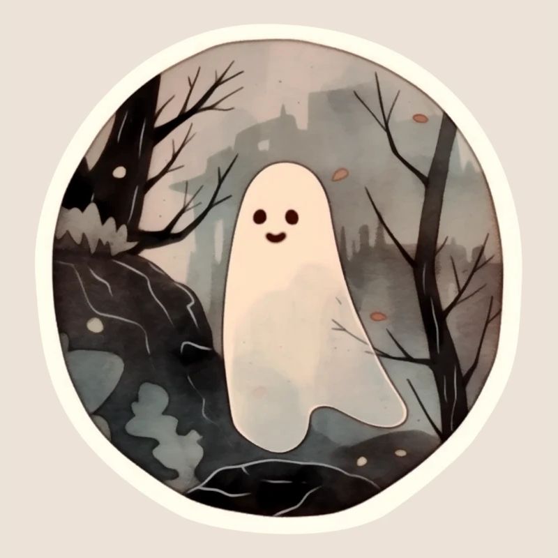 A ghost on Halloween