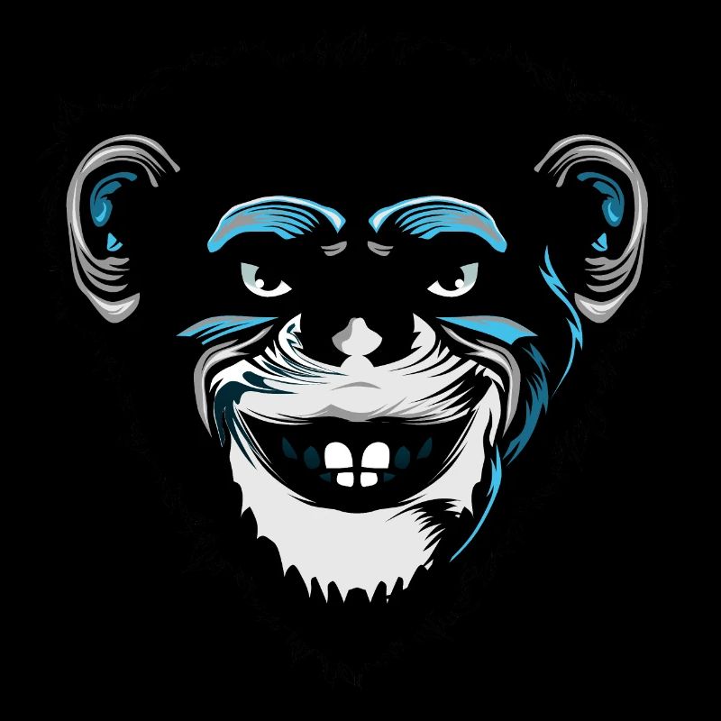 tete singe chimpanze macaque dessin 709 A