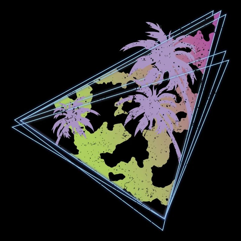 Tier Kuh Geschenk Tropisches Vaporwave Kuh Muster