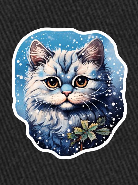Cat in snowfall