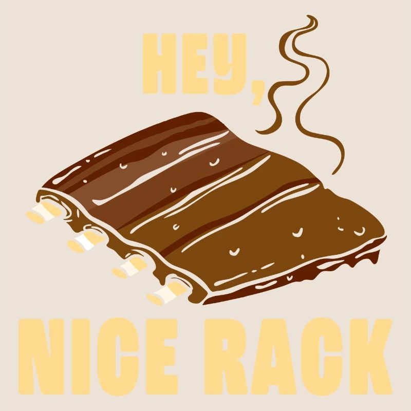 Hey Nice Rack Ribs Grill BBQ Short Ribs Rack