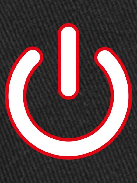 roter Powerbutton