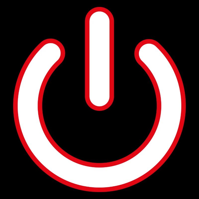 roter Powerbutton