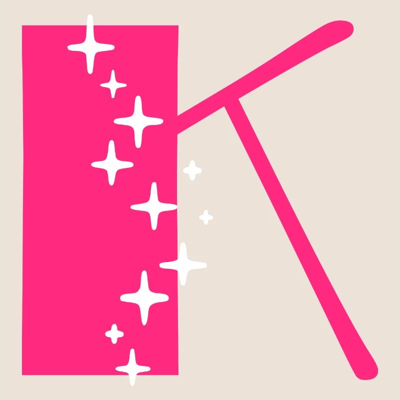 Letter K Glitter