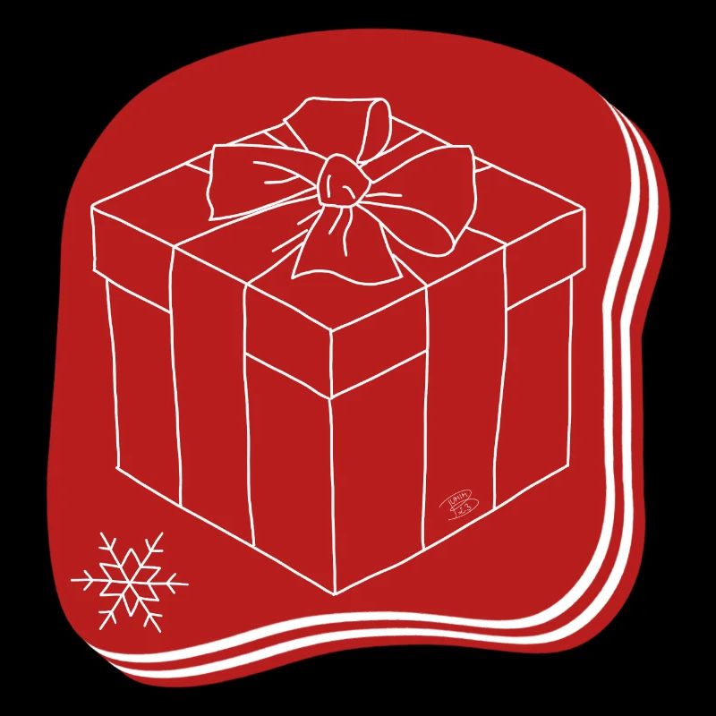 « Cadeau », Boho Line Art Design, série « Noël »