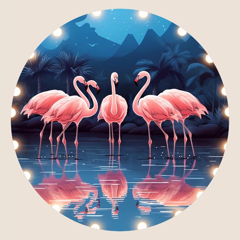 Flamingo Flock Tropical, Flamants roses d’amour