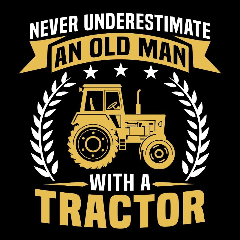 Unterschätze niemals einen alten Mann mit einem Traktor