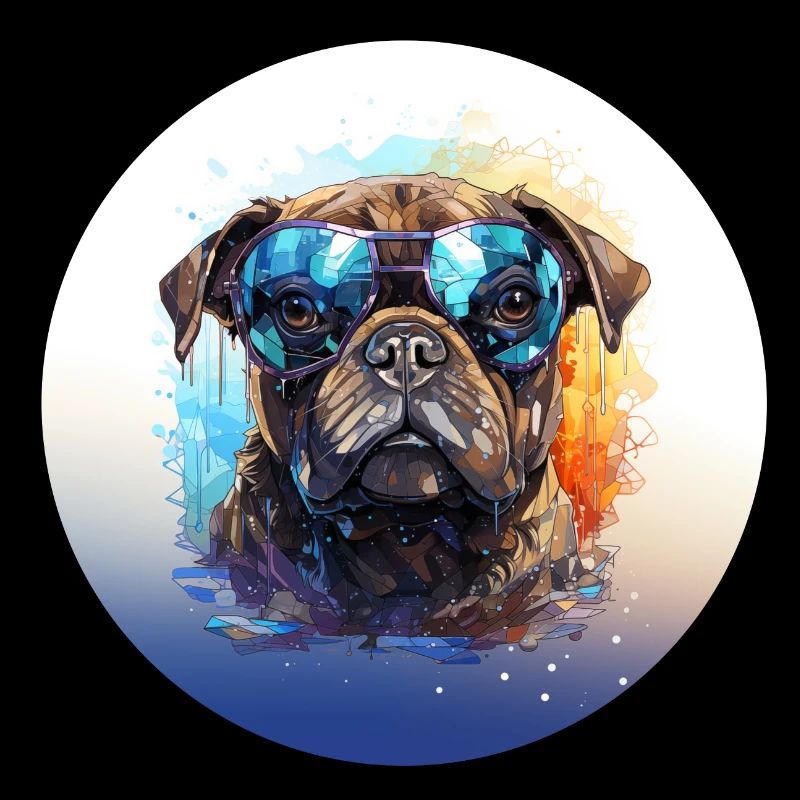 Pug with sunglasses