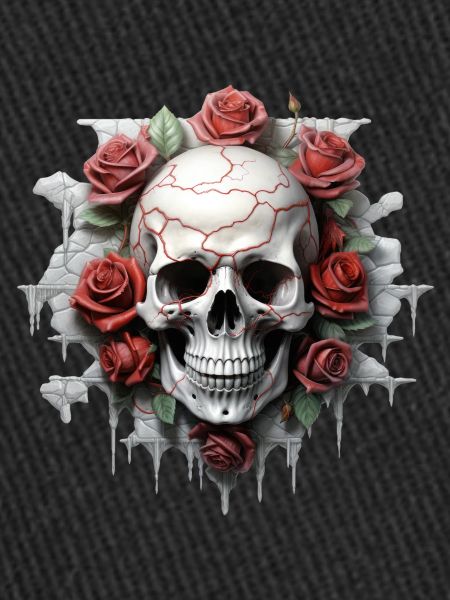 Gothic Blumenkunst Grafik Modedesign
