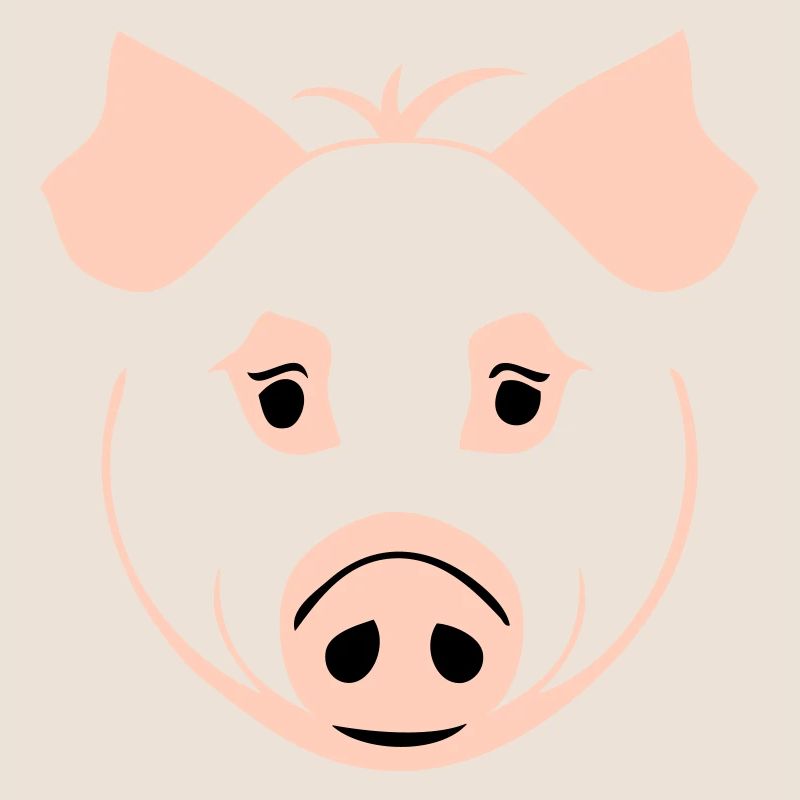 Cochon dans le style comique