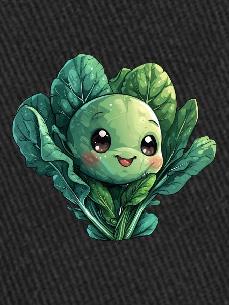 Cabbage happy comic style