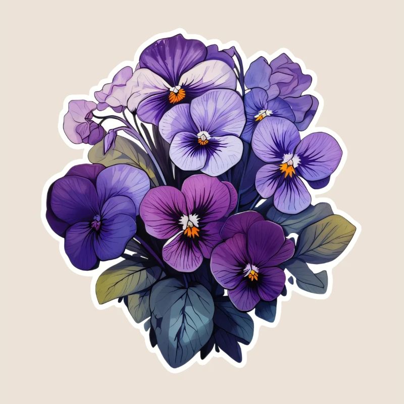 Pensée beaucoup de fleurs