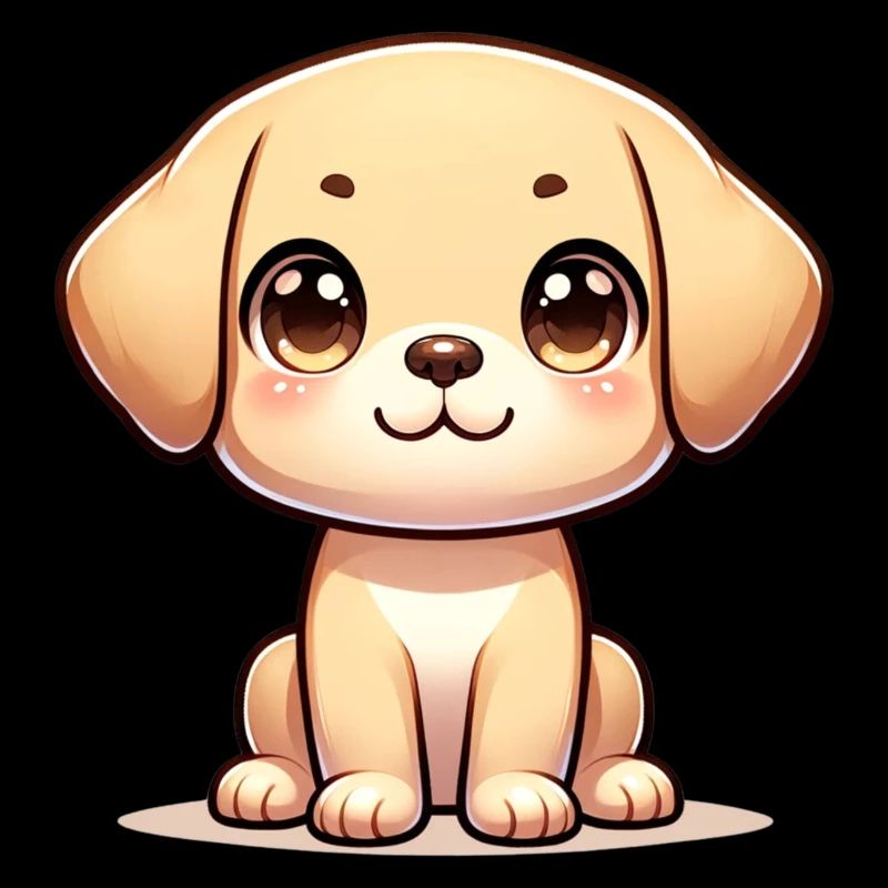 Illustration numérique de chien Labrador mignon
