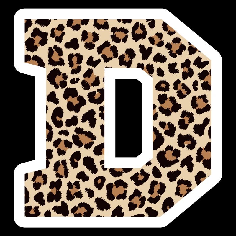 lettre D motif léopard -idée cadeau d’anniversaire