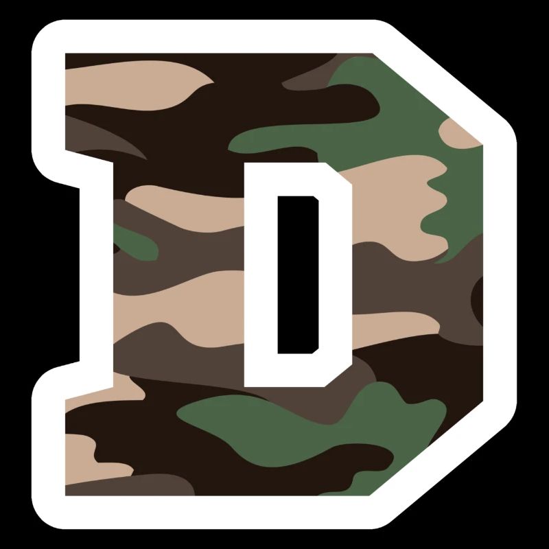 Buchstabe D Militärtarnung - Geschenkidee