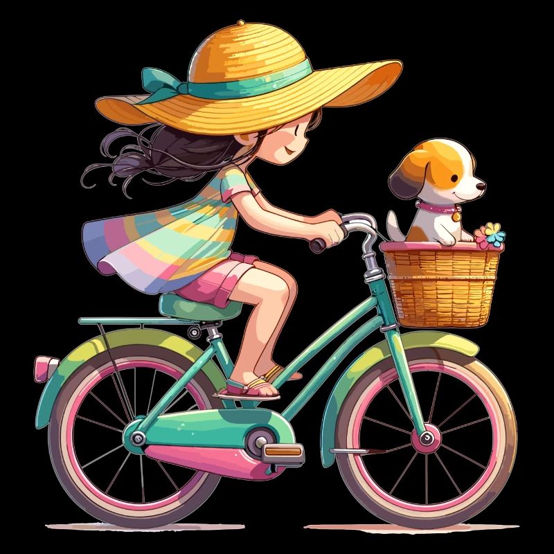 Mädchen auf Fahrrad