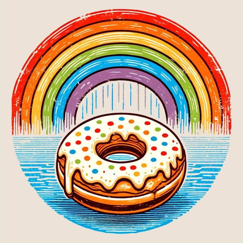 Rainbow Donut