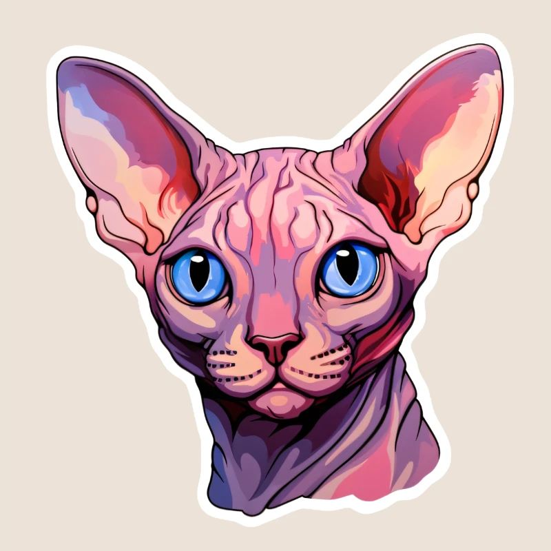 Tête de chat Sphynx